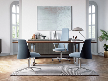 MELODY DESIGN 770-RA F28-N6 - With 4-spoke base swivel fabric chair by LD Seating - view 3